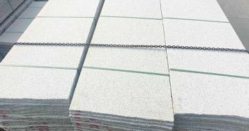 秦皇岛芝麻白毛板，石材毛板