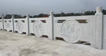 秦皇岛芝麻白河道栏杆 石材栏杆