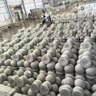 秦皇岛芝麻白圆球 石球 挡车球